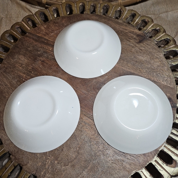 3 Vintage Max Schonfeld Sierra 5 3/4” Fruit Dessert Sauce Bowls IronStone MCM - Picture 9 of 12